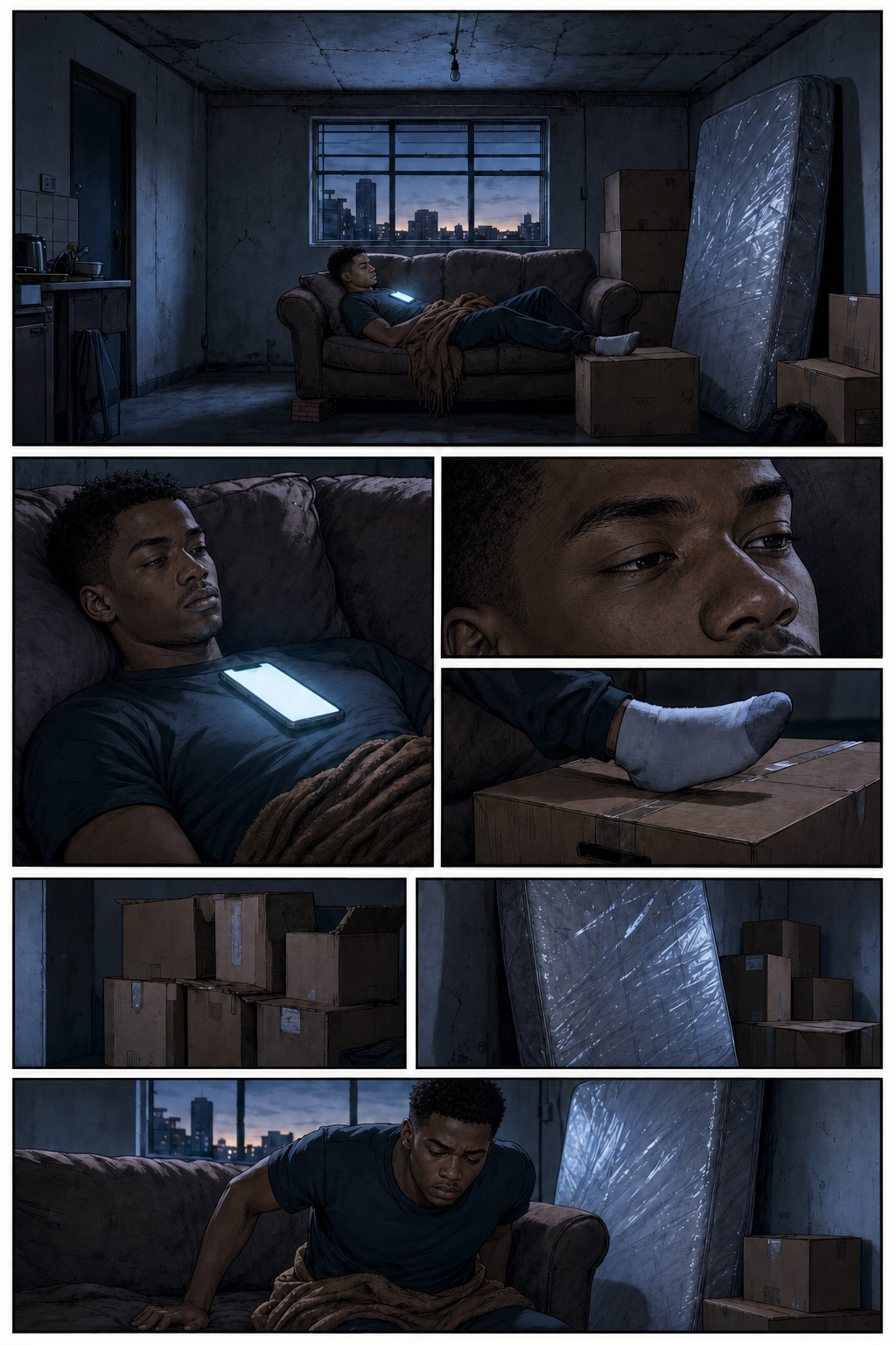 Full comic page for Chapter 02 Page 01, Before the alarm